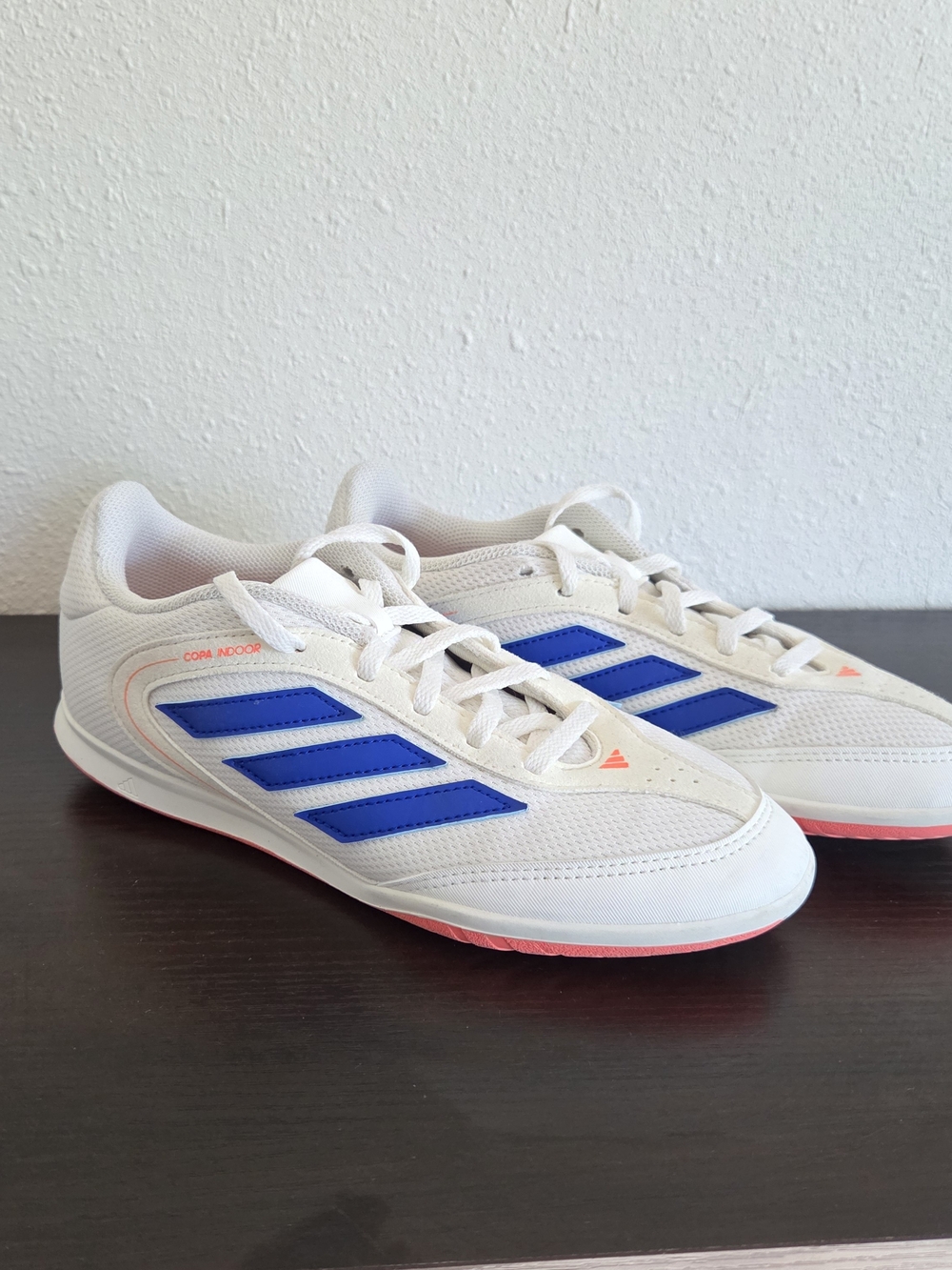Adidas Copa Indoor Unisex Soccer Shoes White Blue Orange US 5.5